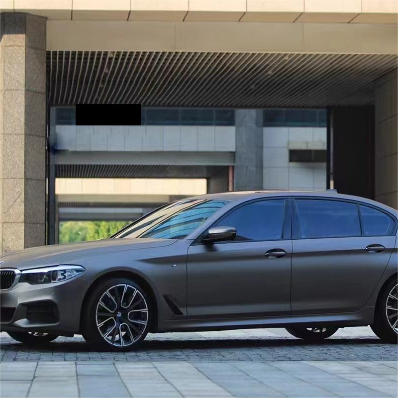 Matte Metallic Satin Charcoal Grey Car Vinyl Wrap PET