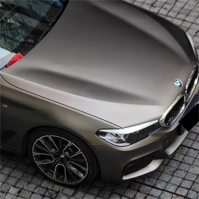 Matte Metallic Satin Charcoal Grey Car Vinyl Wrap PET