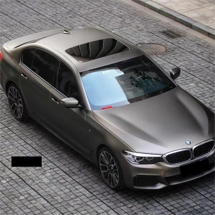 Matte Metallic Satin Charcoal Grey Car Vinyl Wrap PET