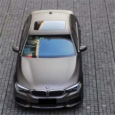 Matte Metallic Satin Charcoal Grey Car Vinyl Wrap PET 02