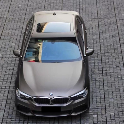 Matte Metallic Satin Charcoal Grey Car Vinyl Wrap PET 02