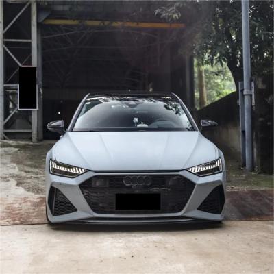 Matte Satin Battleship Grey Car Vinyl Wrap | Ultimate Flat Battleship Grey wrap PET 02