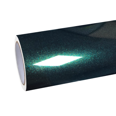 Gloss Metallic Blackish Green Car Vinyl Wrap 01