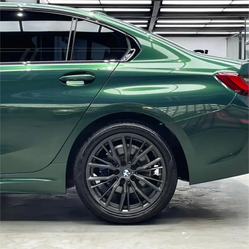 Gloss Metallic Blackish Green Car Vinyl Wrap