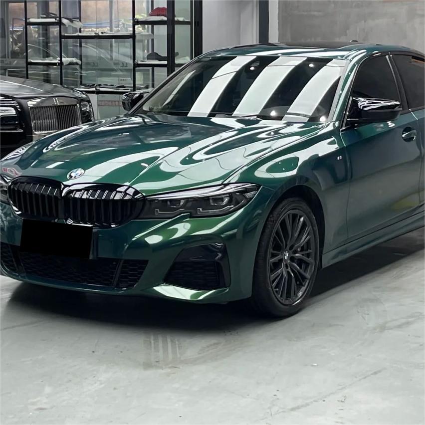 Gloss Metallic Blackish Green Car Vinyl Wrap