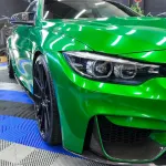 Gloss Metallic Diamond Lizard Green Car Vinyl Wrap