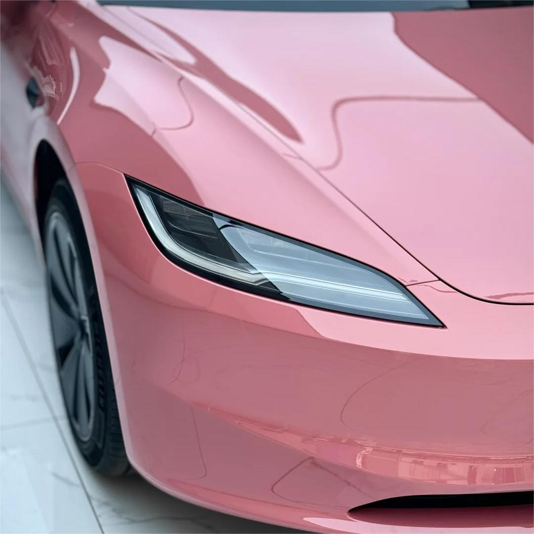 Gloss Morganite Red Car Vinyl Wrap PET