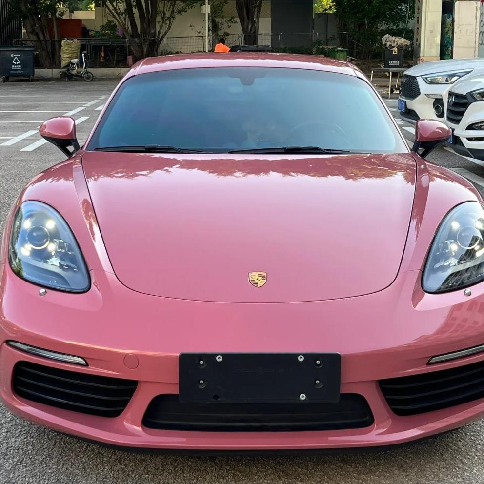 Gloss Morganite Red Car Vinyl Wrap PET