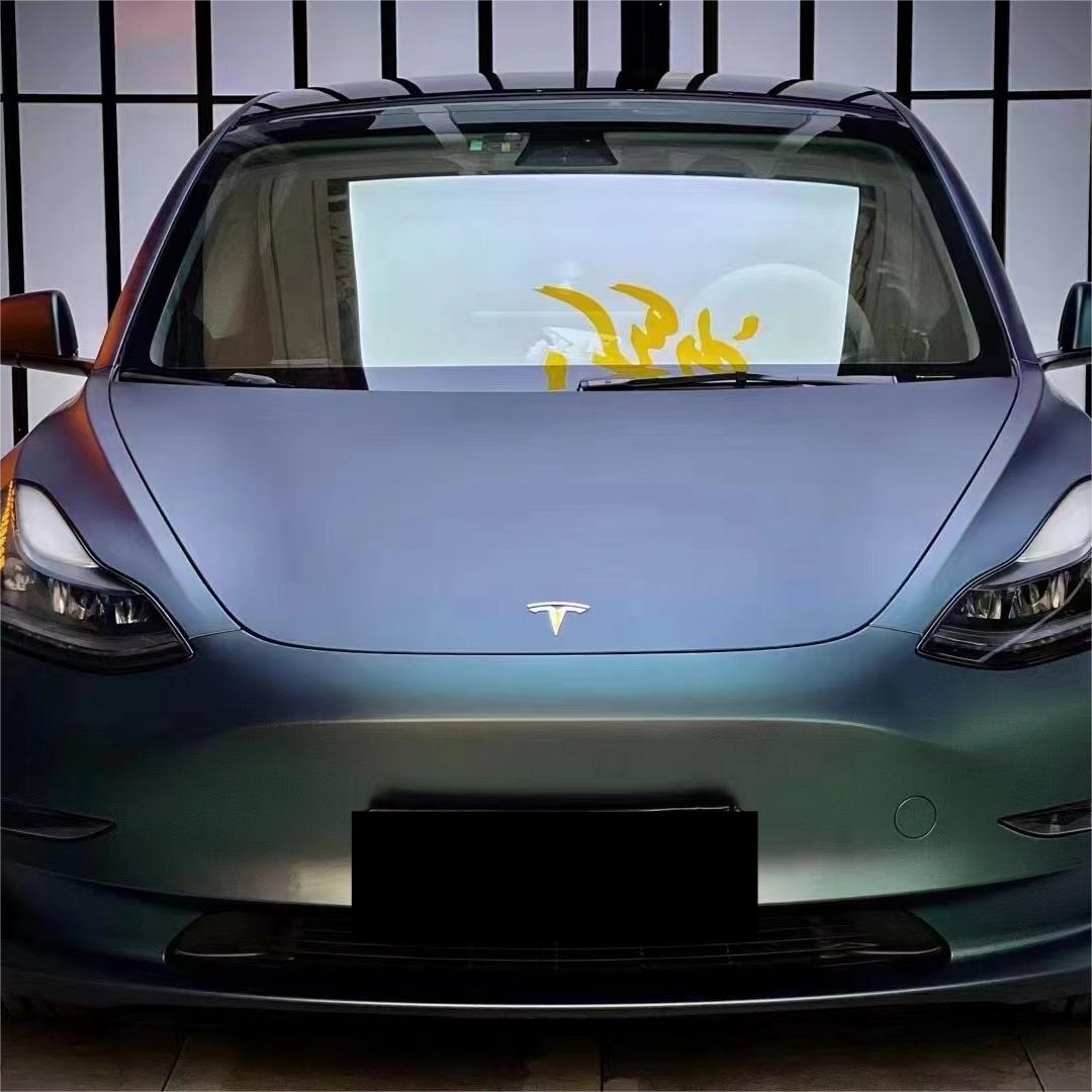 Matte Diamond Aurora Green Car Vinyl Wrap