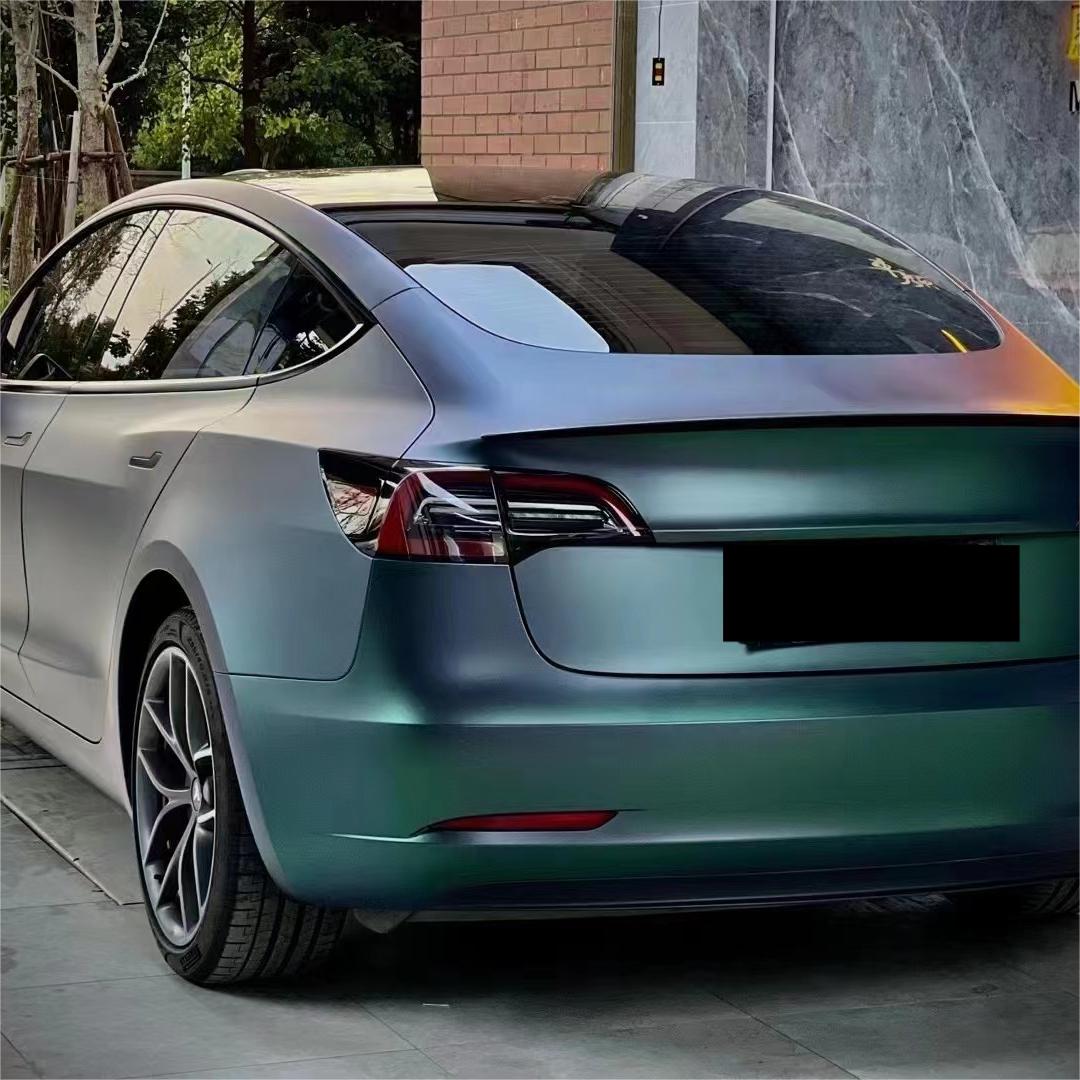 Matte Diamond Aurora Green Car Vinyl Wrap