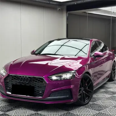 Gloss Metallic Candy Purple Car Vinyl Wrap PET 02