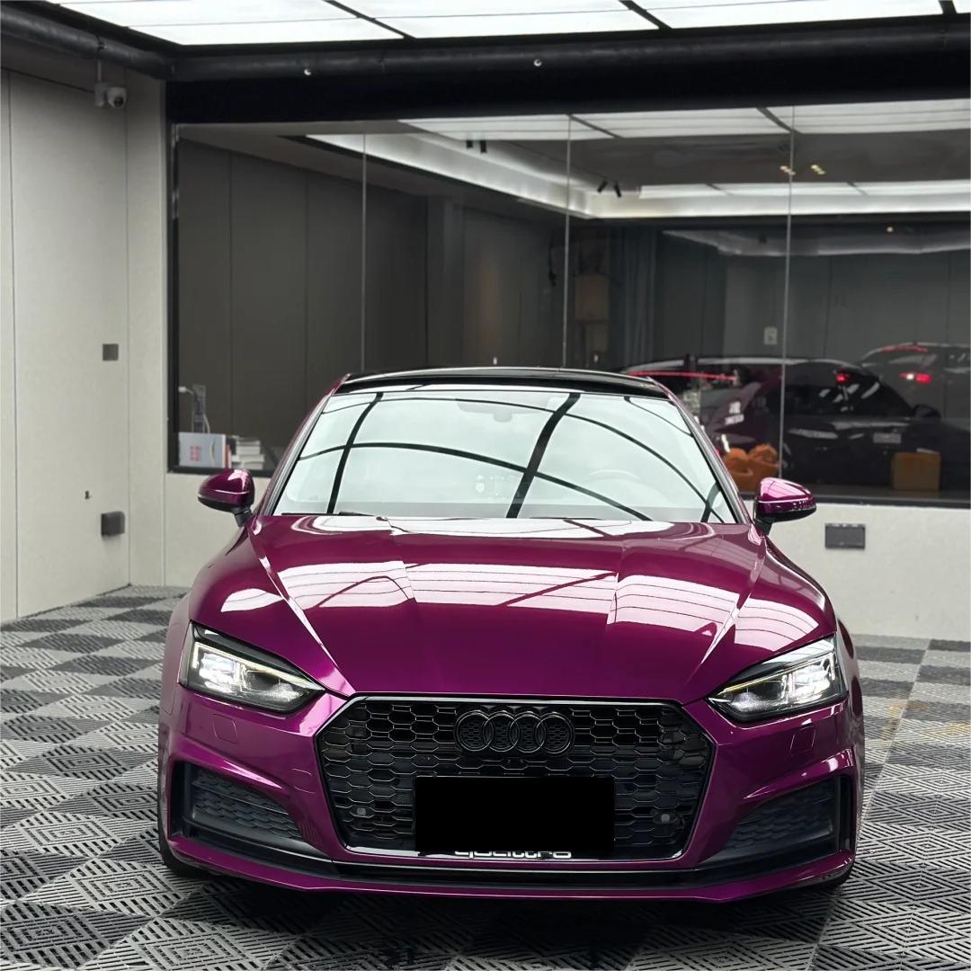 Gloss Metallic Candy Purple Car Vinyl Wrap PET