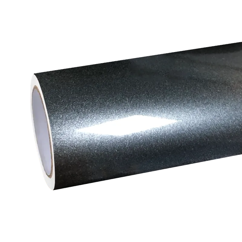 Gloss Metallic Mist Grey Car Vinyl Wrap