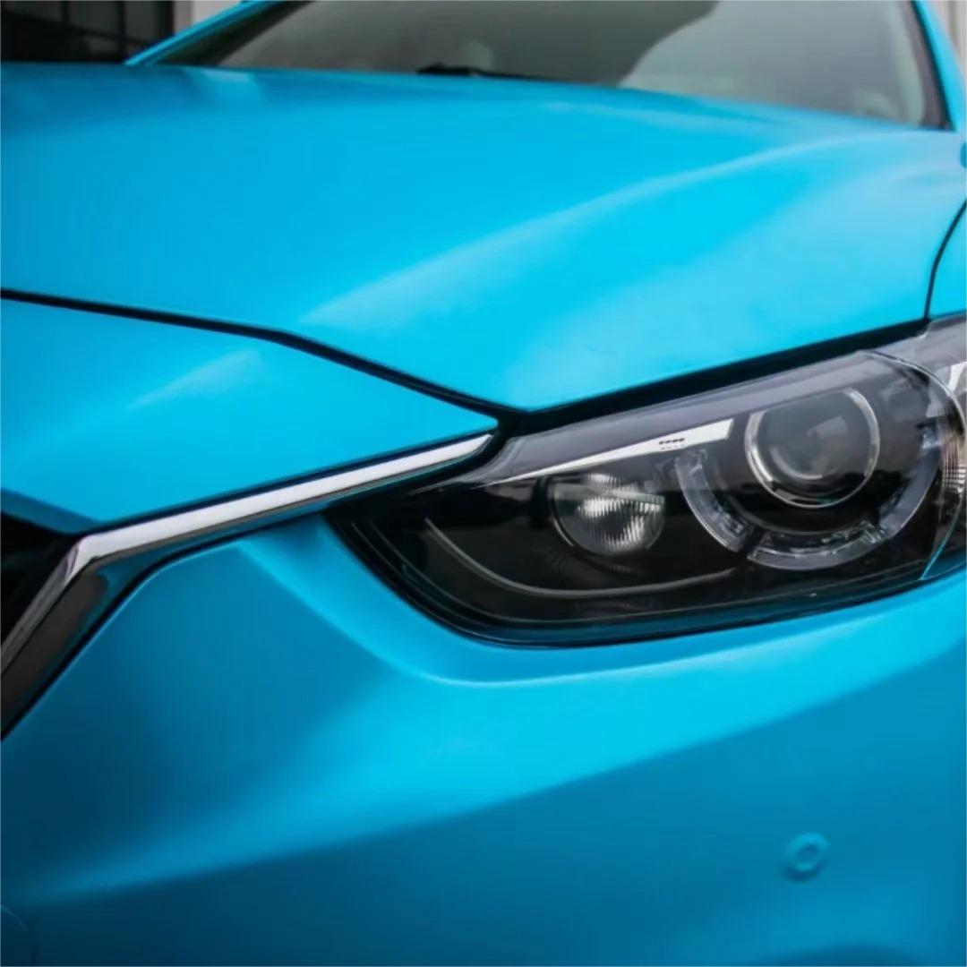 Matte Metallic Sky Blue Car Vinyl Wrap 