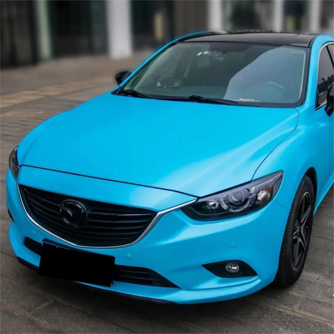 Matte Metallic Sky Blue Car Vinyl Wrap 