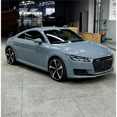 Gloss Light Slate Grey Car Vinyl Wrap 02