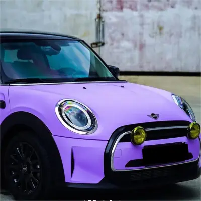 Matte Lavender Purple Car Vinyl Wrap Sale 02