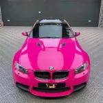 Gloss Crystal Rose Red Car Vinyl Wrap PET