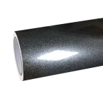 Gloss Metallic Charcoal Grey Car Vinyl Wrap PET