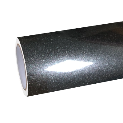 Gloss Metallic Charcoal Grey Car Vinyl Wrap PET 01