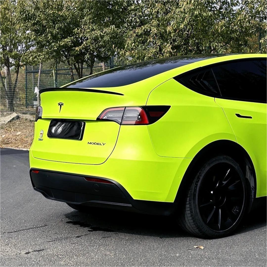 Matte Ultimate Flat Fluorescent Yellow Car Vinyl Wrap PET