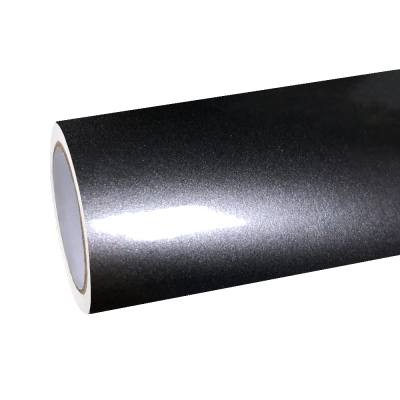 Gloss Metallic Steel Grey Car Vinyl Wrap PET 01