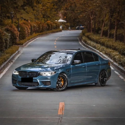 Gloss Metallic Cerulean Green Car Vinyl Wrap BMW 02