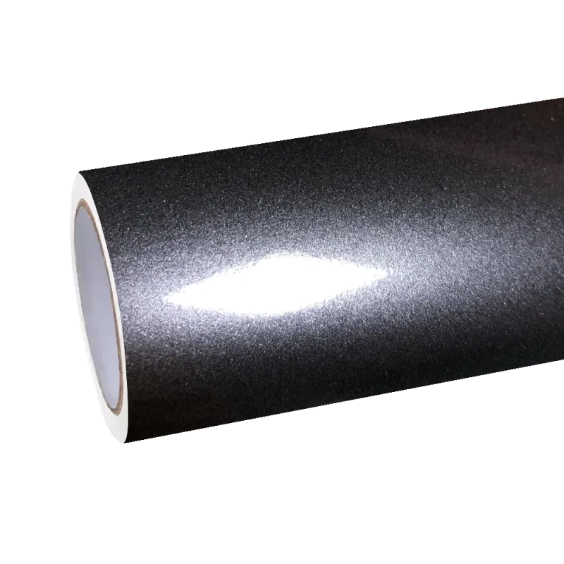 Gloss Metallic Destroyer Grey Car Vinyl Wrap PET