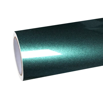 Gloss Metallic Emerald Green Car Vinyl Wrap PET 01