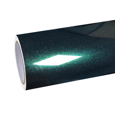 Gloss Metallic Royal Green Car Vinyl Wrap 01