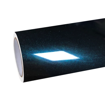 Gloss Metallic Turquoise Green Car Vinyl Wrap Benz PET 01