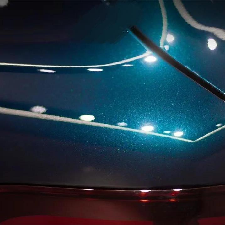 Gloss Metallic Turquoise Green Car Vinyl Wrap Benz PET