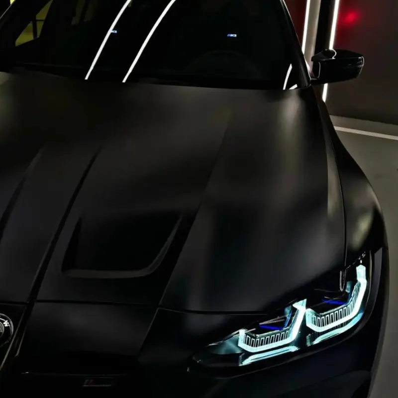 Best Ultra Matte Black Car Vinyl Wrap Tesla Model BMW