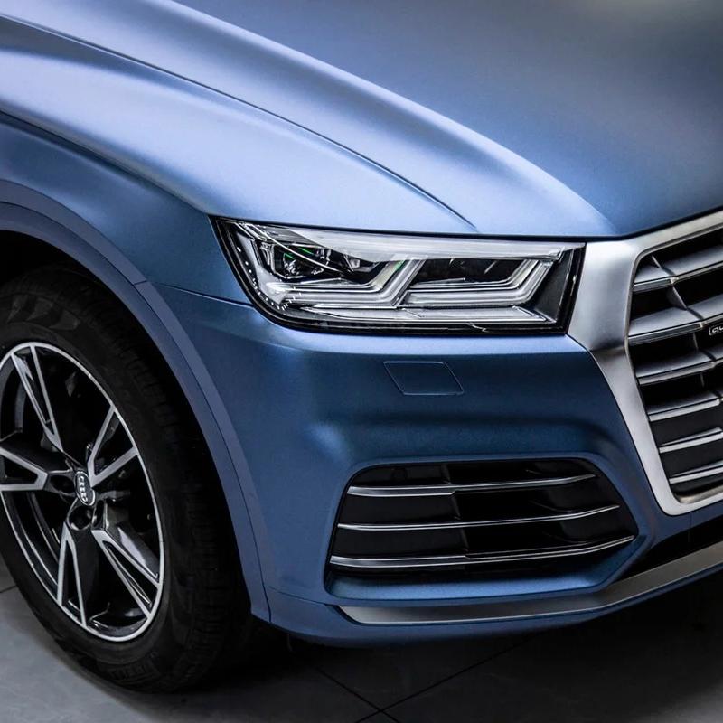 Matte Storm Blue Car Wrap