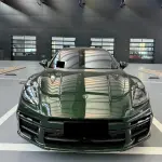 Gloss Metallic Oak Green Car Vinyl Wrap Porsche PET