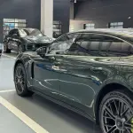 Gloss Metallic Oak Green Car Vinyl Wrap Porsche PET