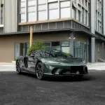 Gloss Metallic Oak Green Car Vinyl Wrap Porsche PET