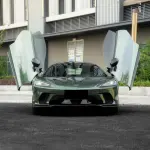 Gloss Metallic Oak Green Car Vinyl Wrap Porsche PET
