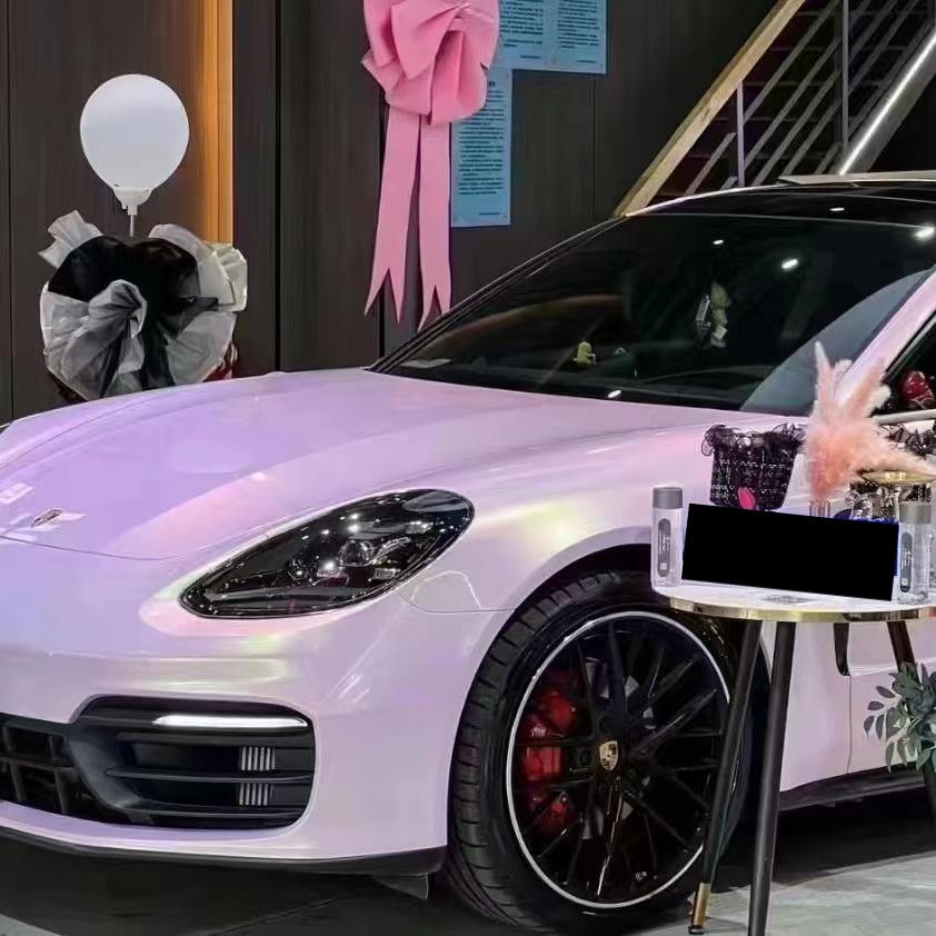 Gloss Peach Pink Car Vinyl Wrap PET