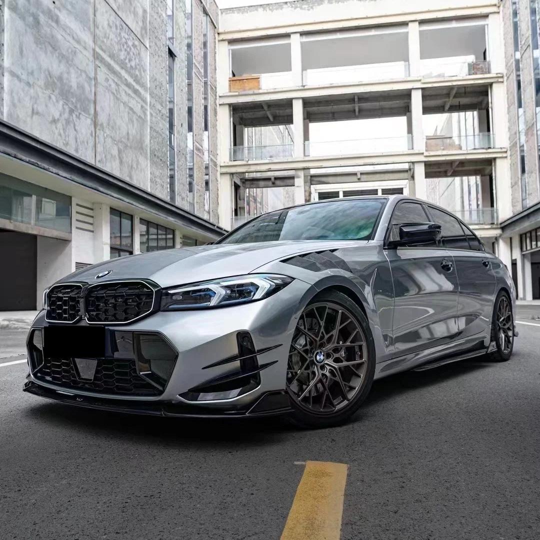 Gloss Skyscraper Grey Car Vinyl Wrap BMW PET