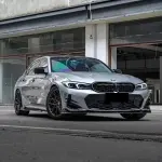 Gloss Skyscraper Grey Car Vinyl Wrap BMW PET