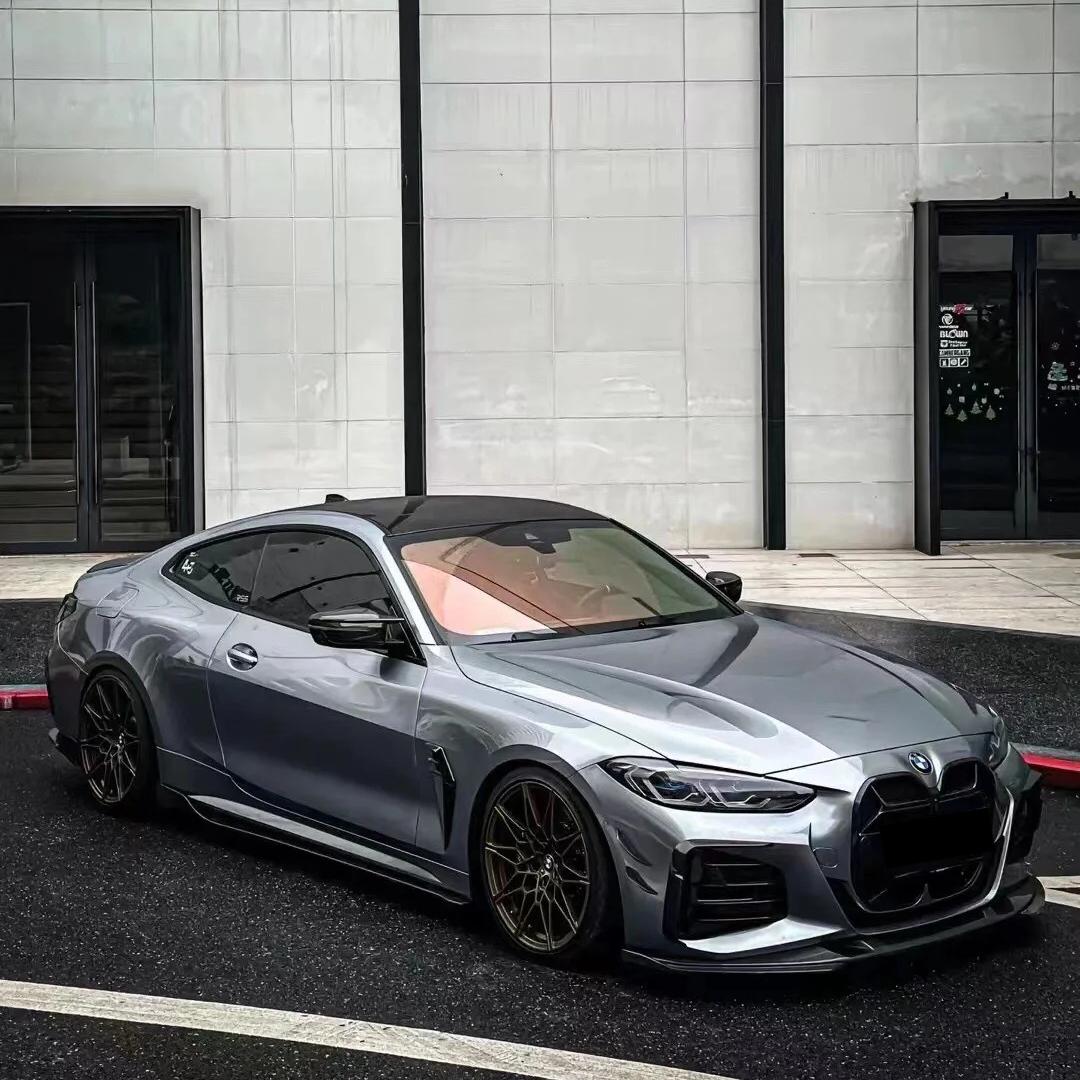 Gloss Skyscraper Grey Car Vinyl Wrap BMW PET