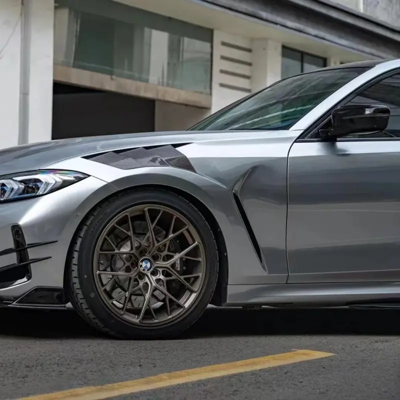 Gloss Skyscraper Grey Car Vinyl Wrap BMW PET