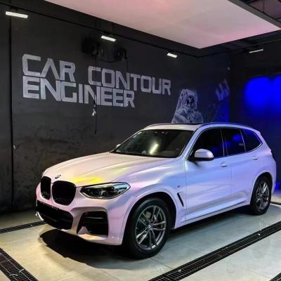 Gloss Starry Pink Gold Car Vinyl Wrap PET 02