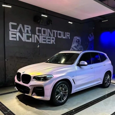 Gloss Starry Pink Gold Car Vinyl Wrap PET 02