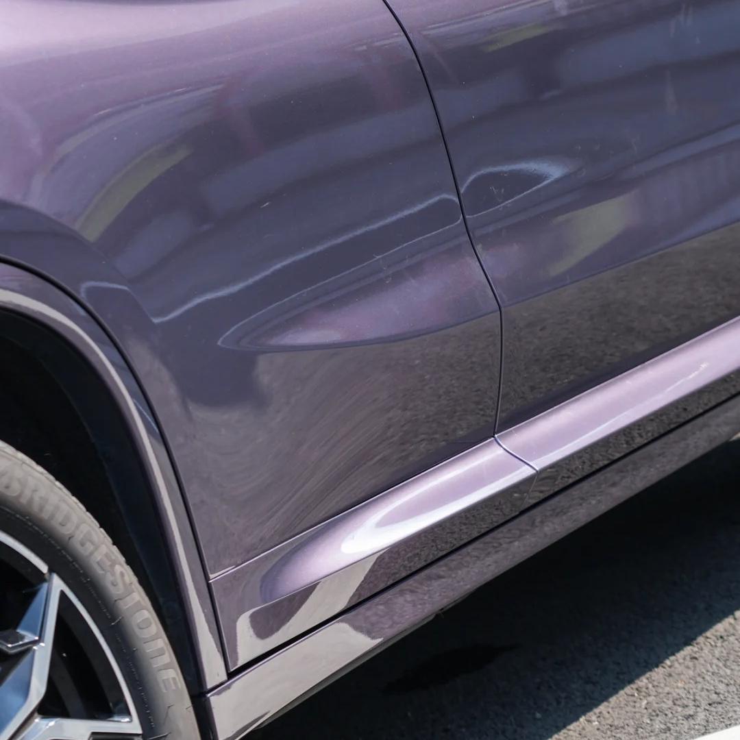 Gloss Metallic Violet Grey Car Vinyl Wrap Bentley