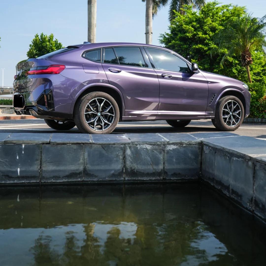 Gloss Metallic Violet Grey Car Vinyl Wrap Bentley