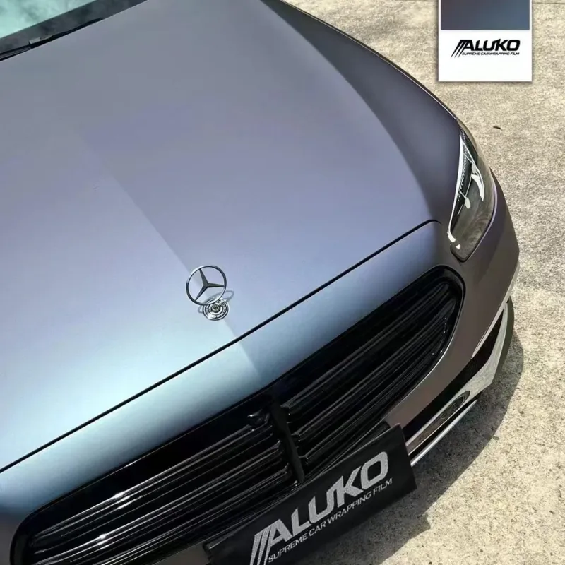 Matte Metallic Chameleon Capri Purple Grey Car Vinyl Wrap