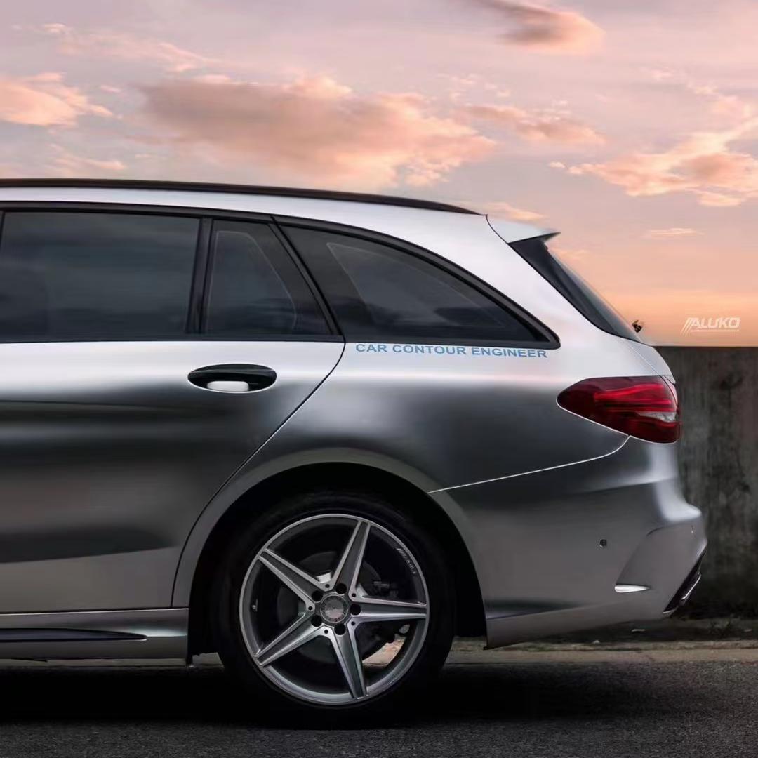 Satin Chrome Silver Car Vinyl Wrap