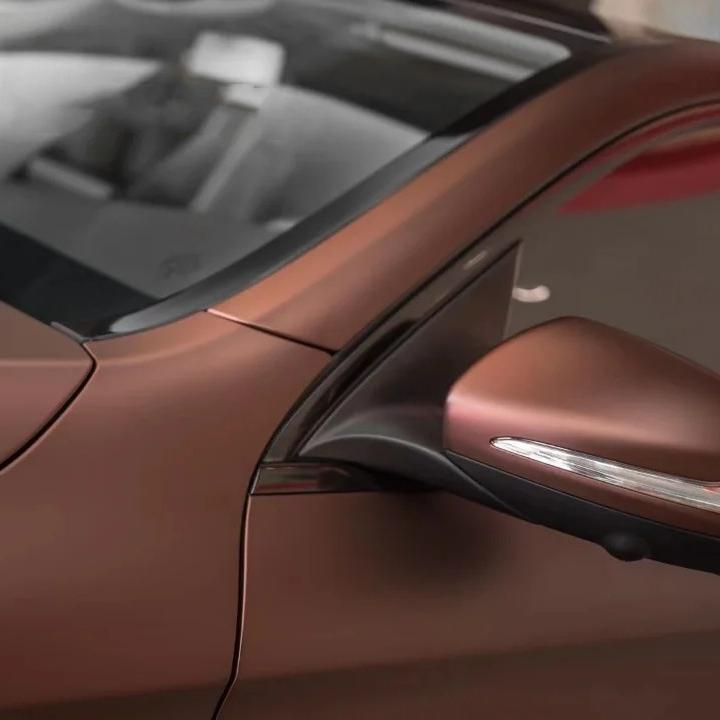 Satin Coffee Brown Car Wrap